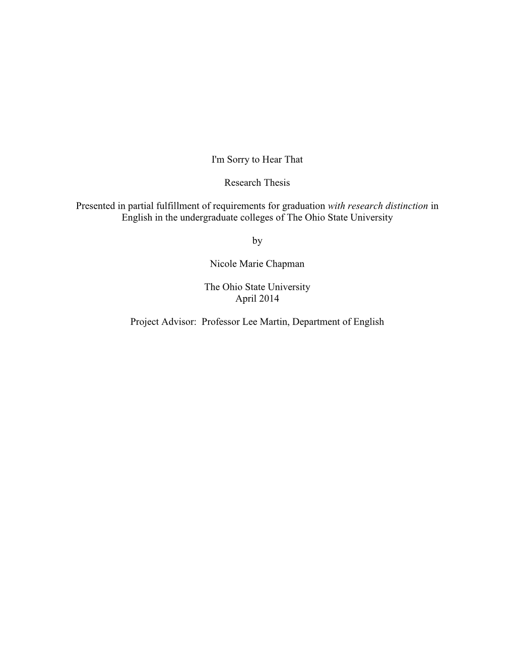 Nicole Chapman Thesis.Pdf (593.0Kb)