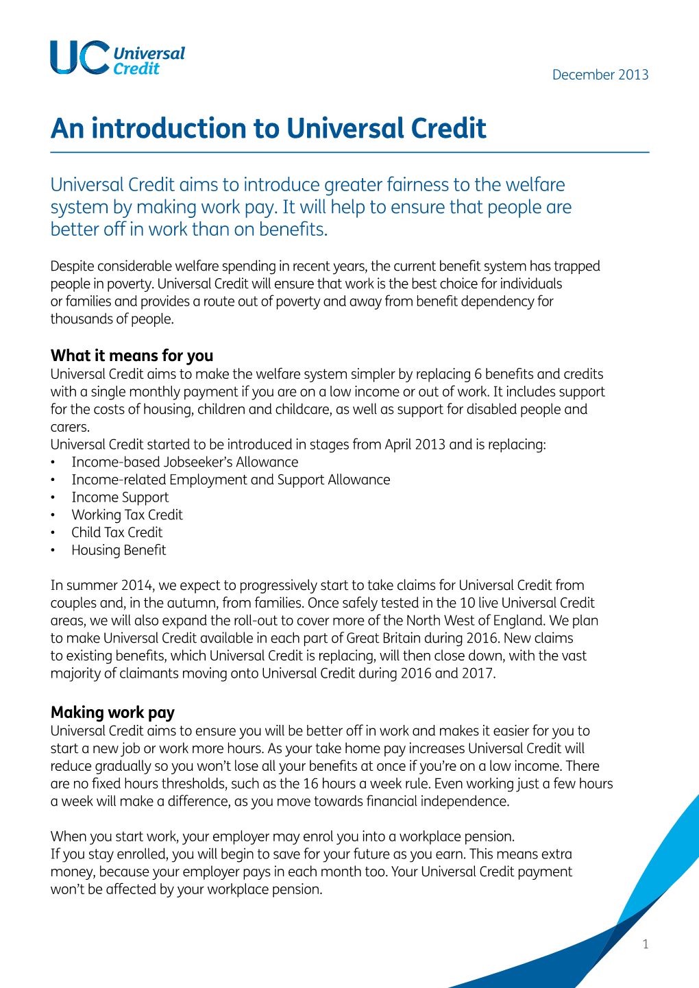An Introduction to Universal Credit