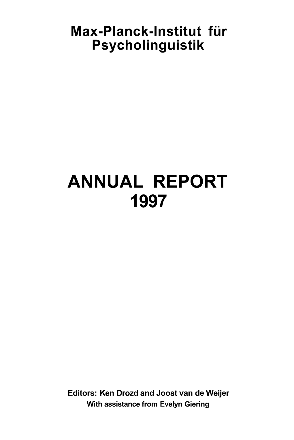 Annual Report 1997