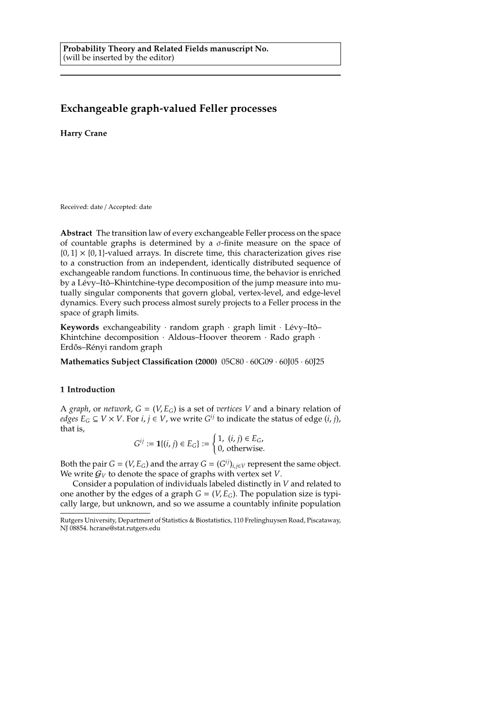 Exchangeable Graph-Valued Feller Processes