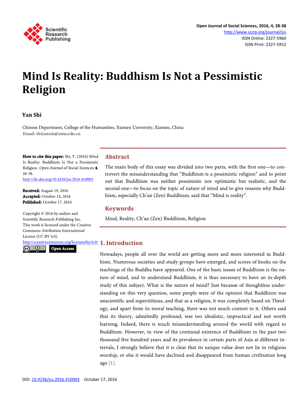 Buddhism Is Not a Pessimistic Religion