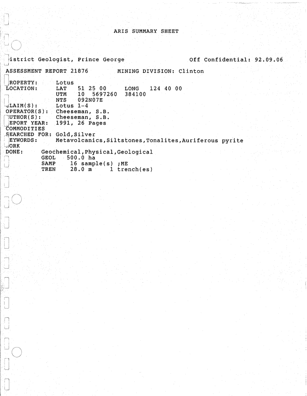 1 Geochemical,Physical,Geological