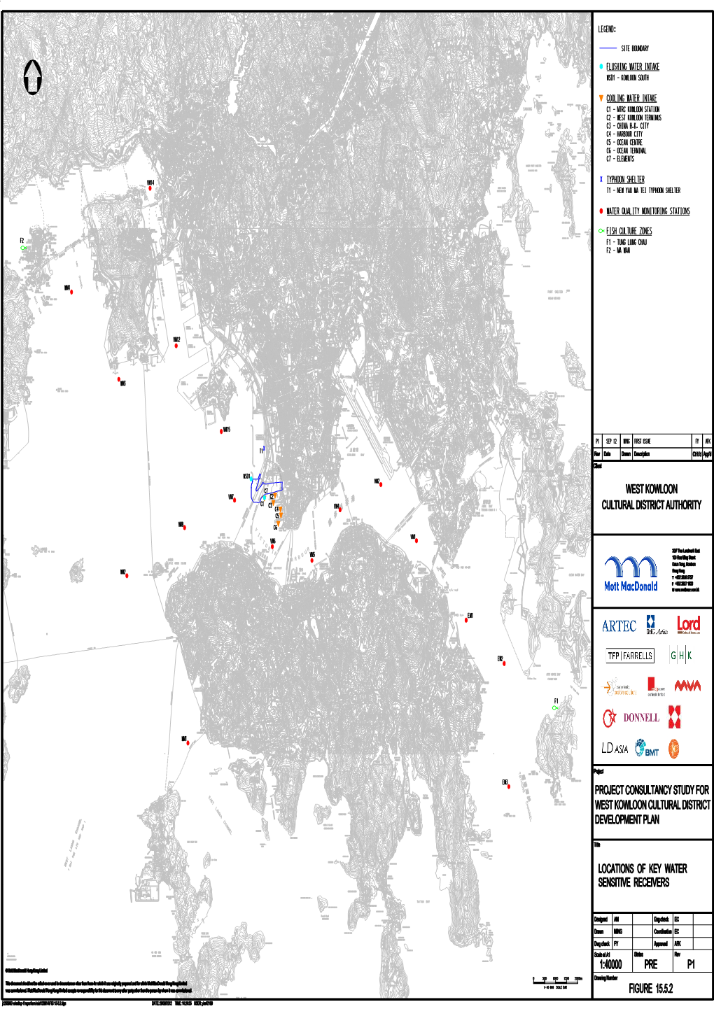 Pre 1:40000 P1 Locations of Key Water Sensitive Receivers