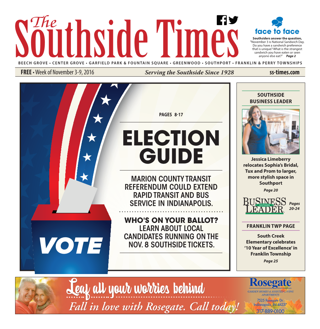 ELECTION GUIDE Views the Southside Times