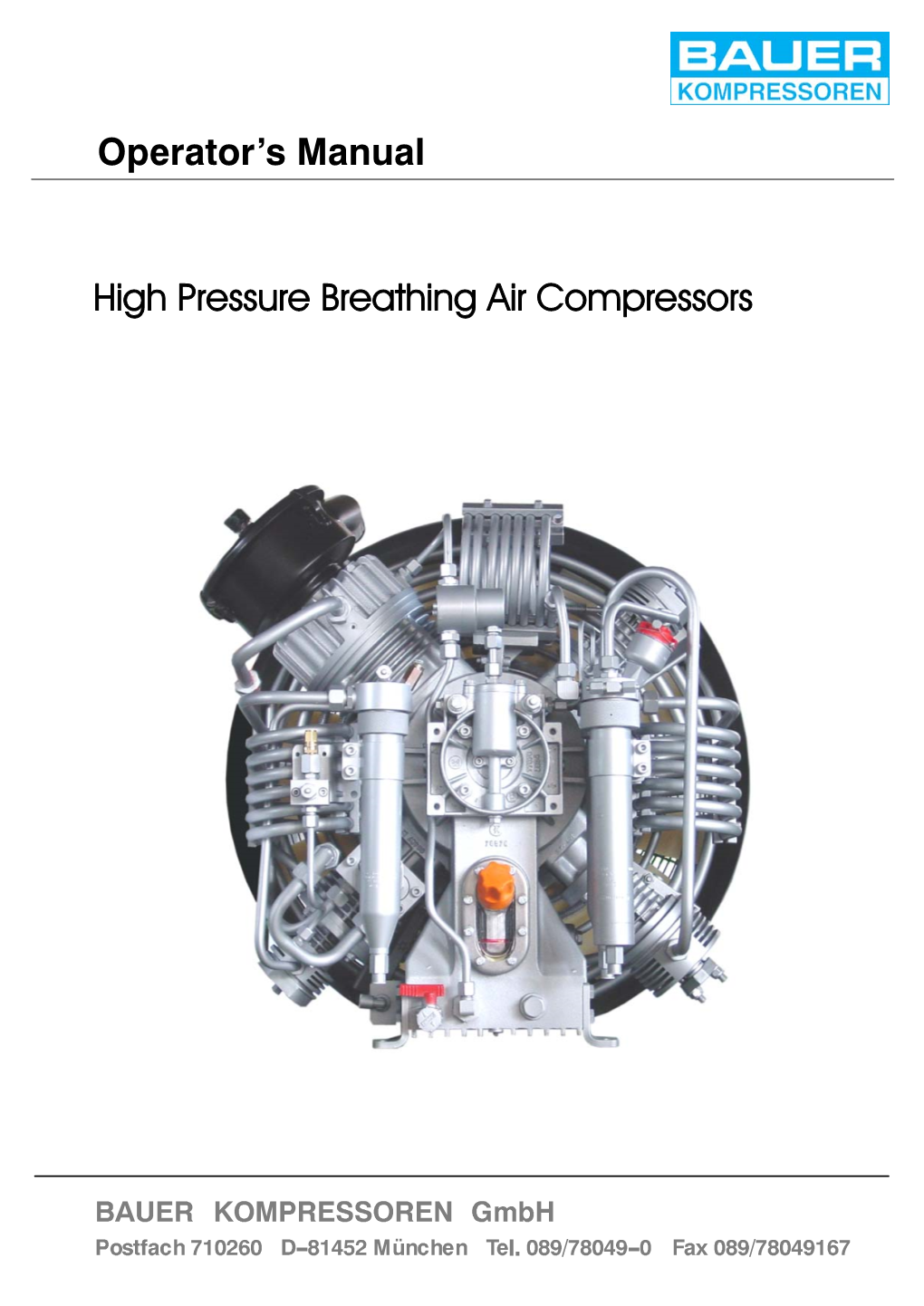 Operator's Manual High Pressure Breathing Air Compressors