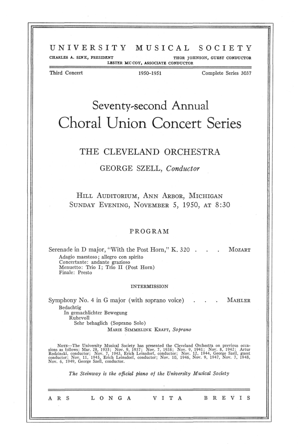 Choral Union Concert Series