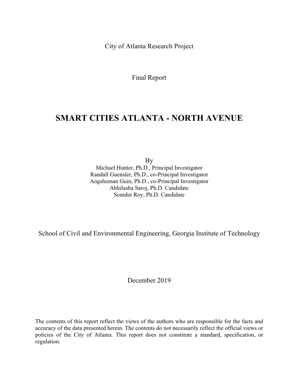 Smart Cities Atlanta - North Avenue