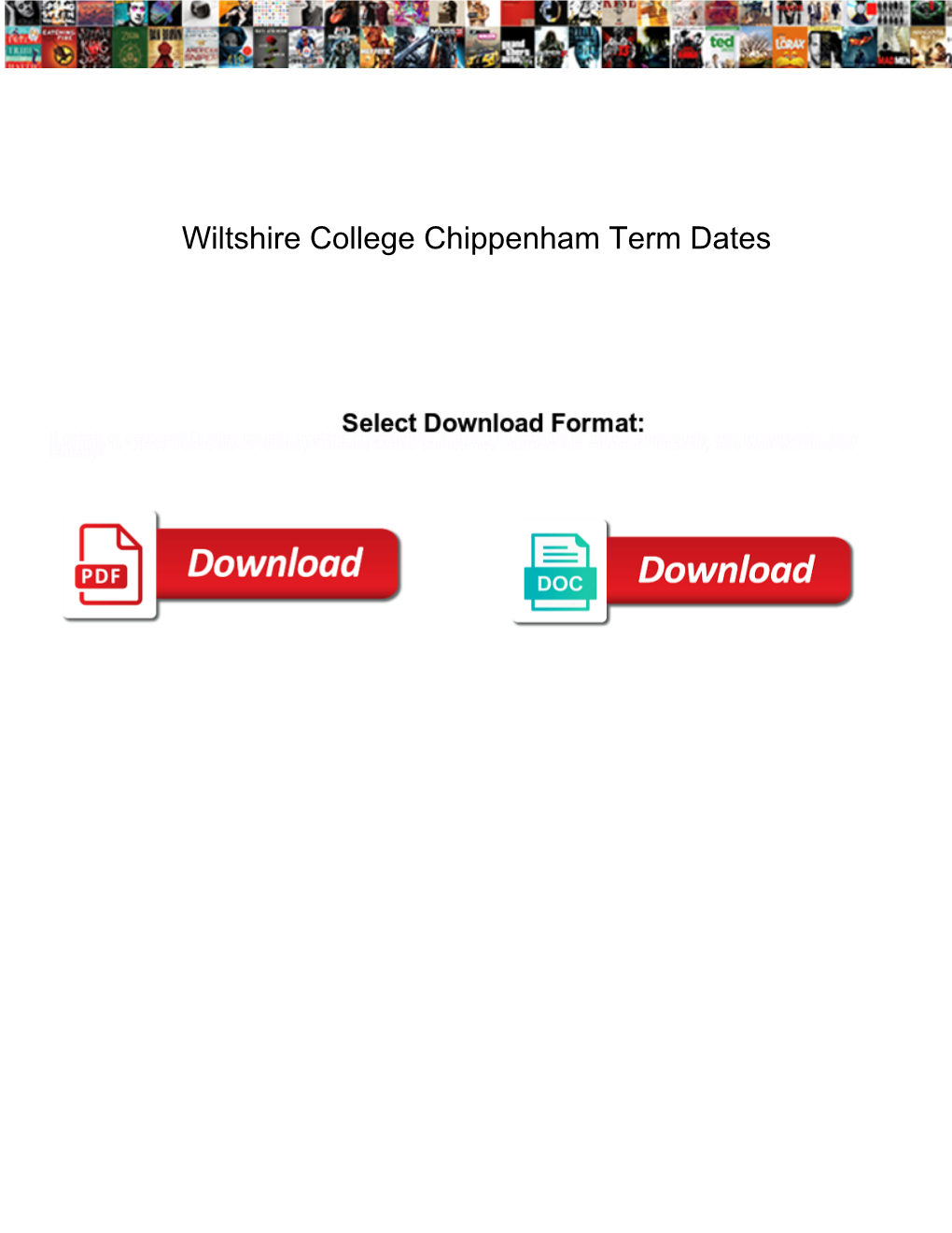 Wiltshire College Chippenham Term Dates