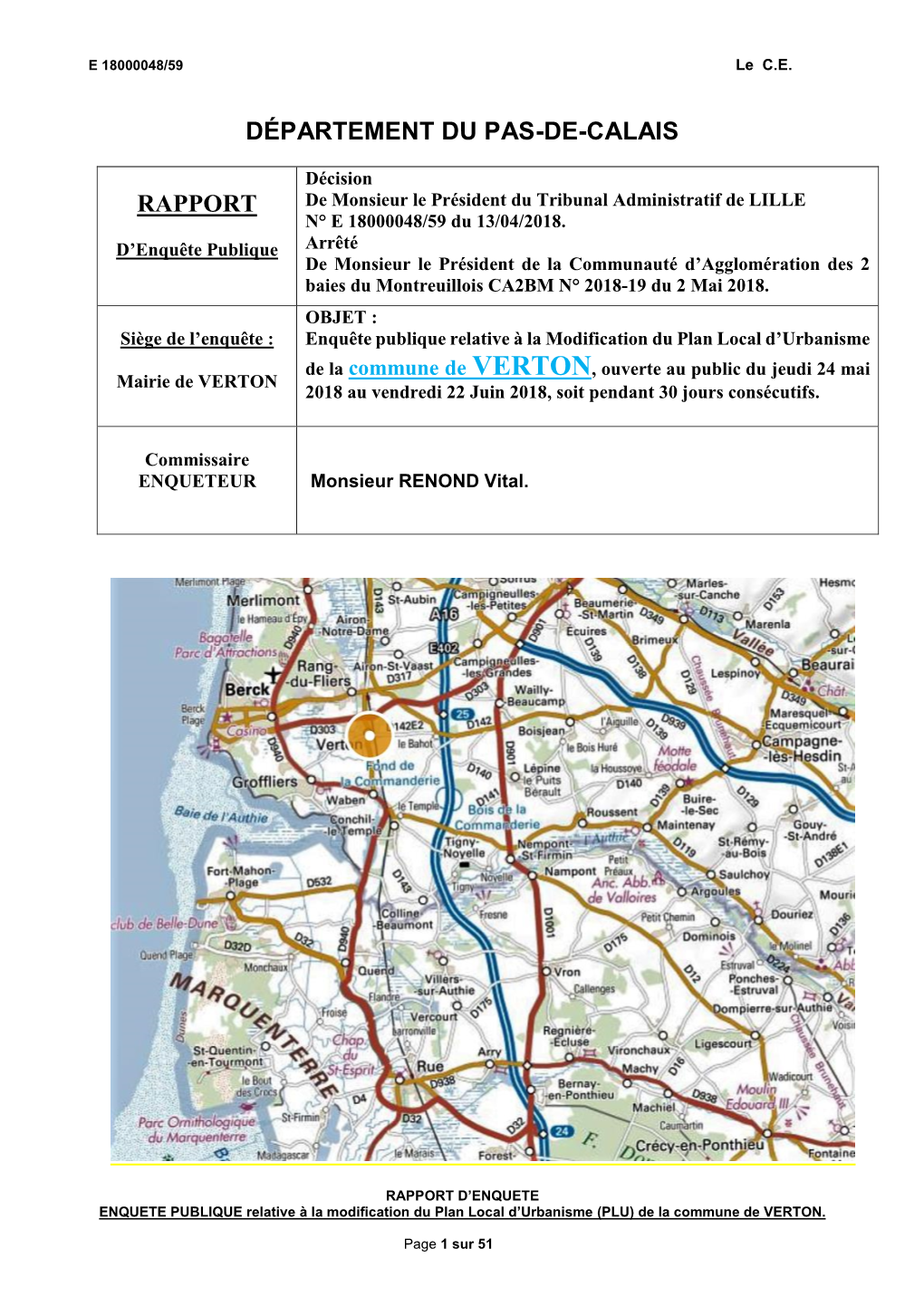 Département Du Pas-De-Calais Rapport