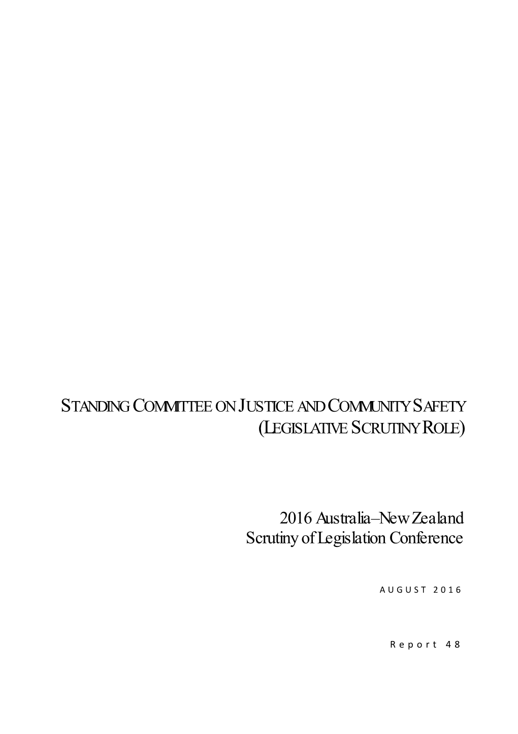 2016 Australia–New Zealand Scrutiny of Legislation Conference