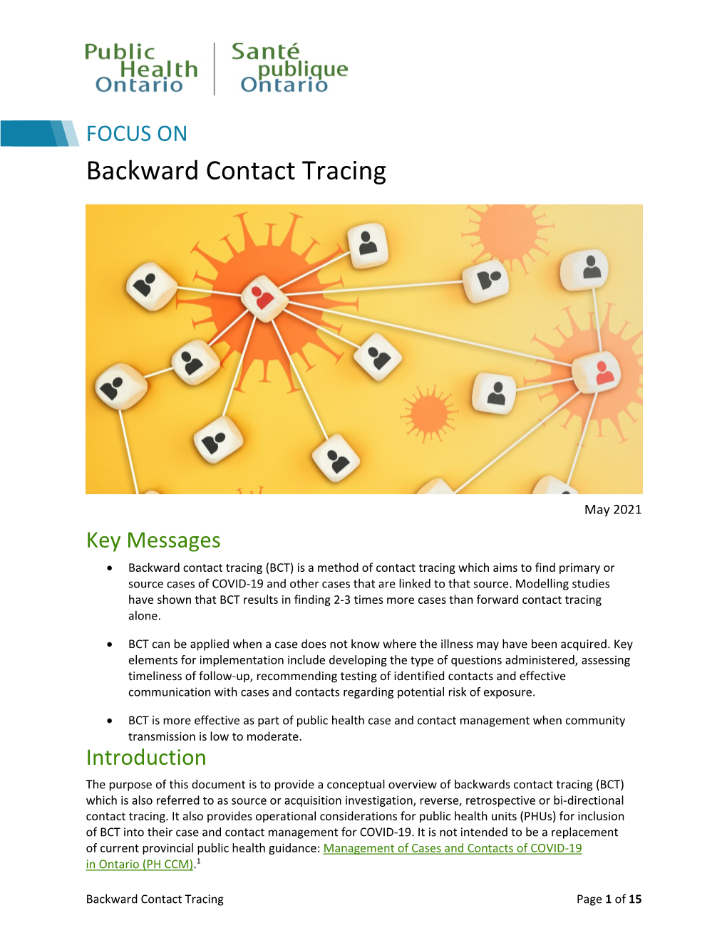 Focus On: Backward Contact Tracing