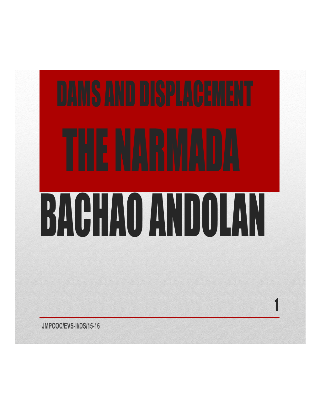 NARMADA BACHAO ANDOLAN.Pdf