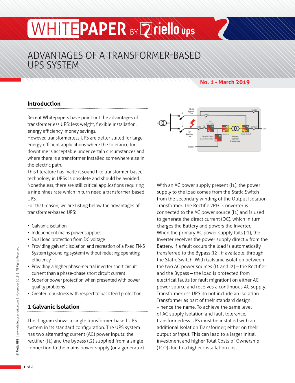 Advantages of a Transformer-Based UPS White Paper.Indd