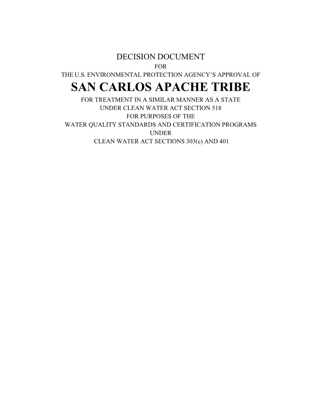 San Carlos Apache Tribe