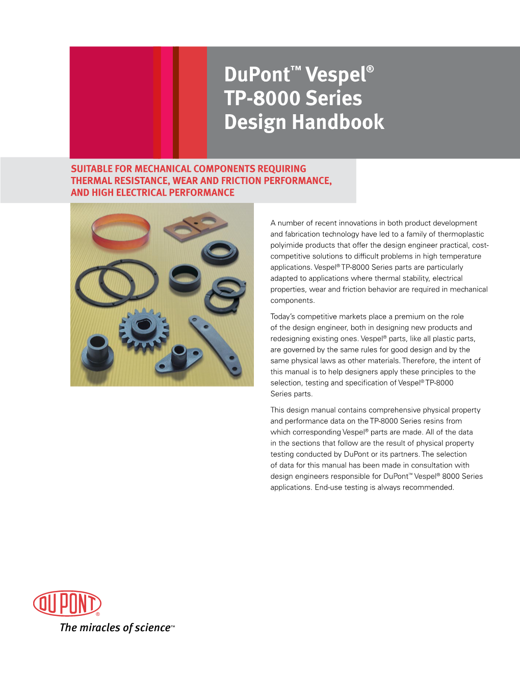 Dupont™ Vespel® TP-8000 Series Design Handbook
