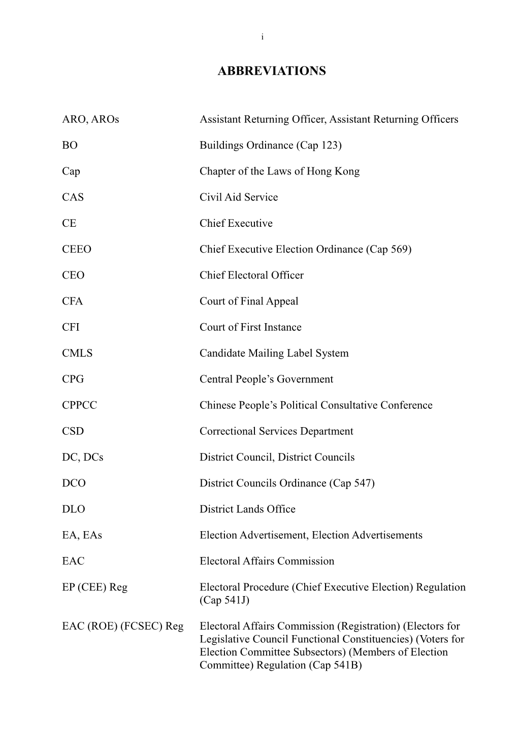 Abbreviations