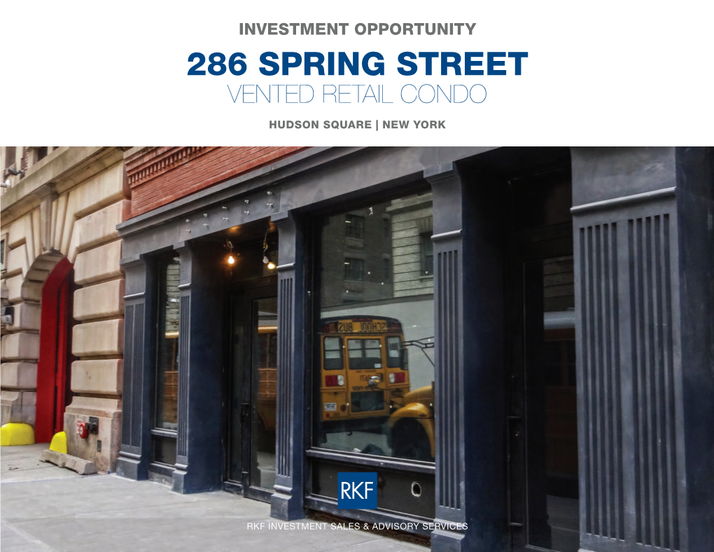 286 Spring Street Vented Retail Condo