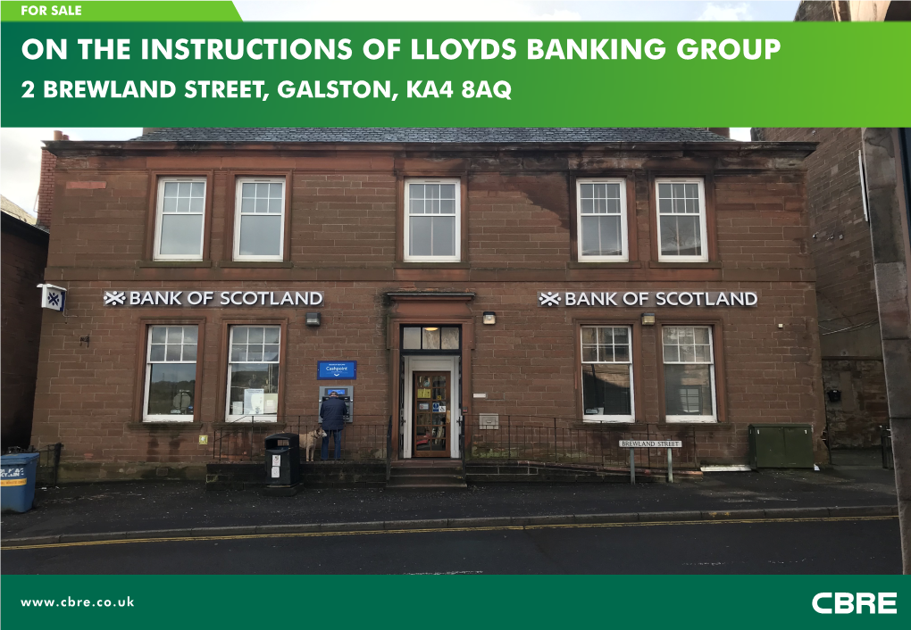 On the Instructions of Lloyds Banking Group 2 Brewland Street, Galston, Ka4 8Aq