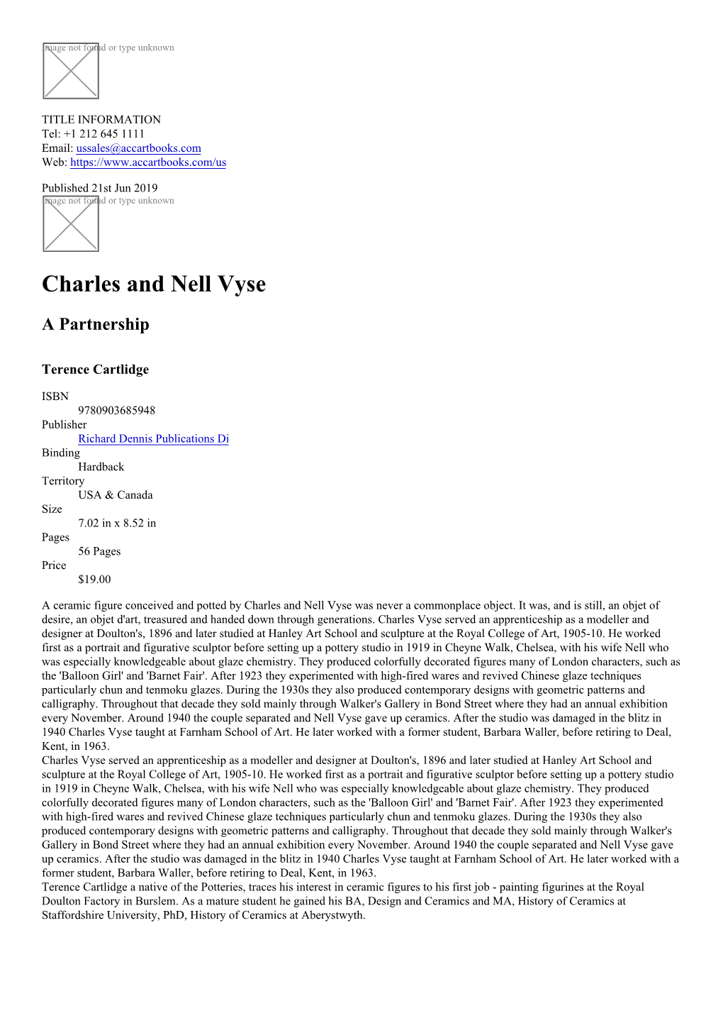 Charles and Nell Vyse Datasheet