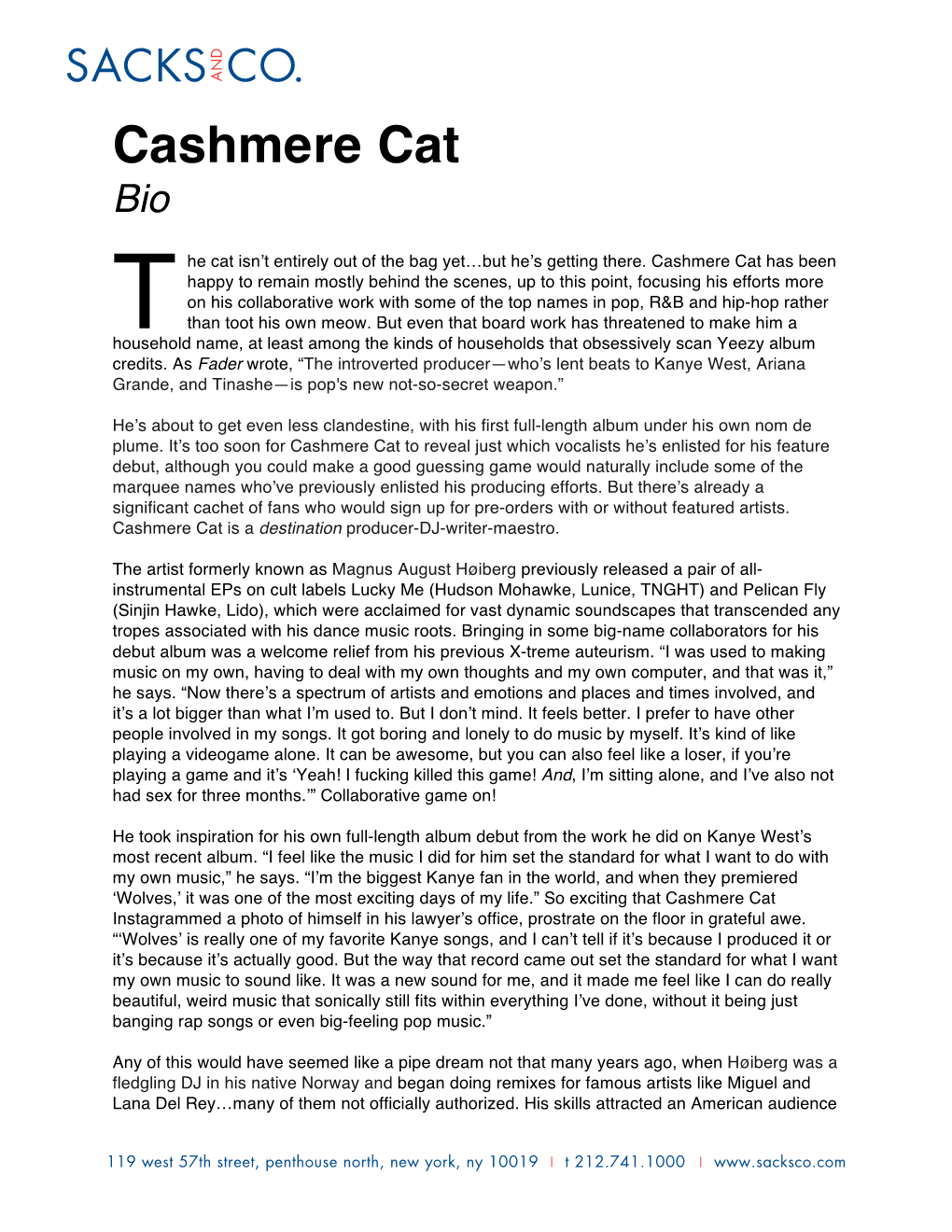 Cashmere Cat Bio