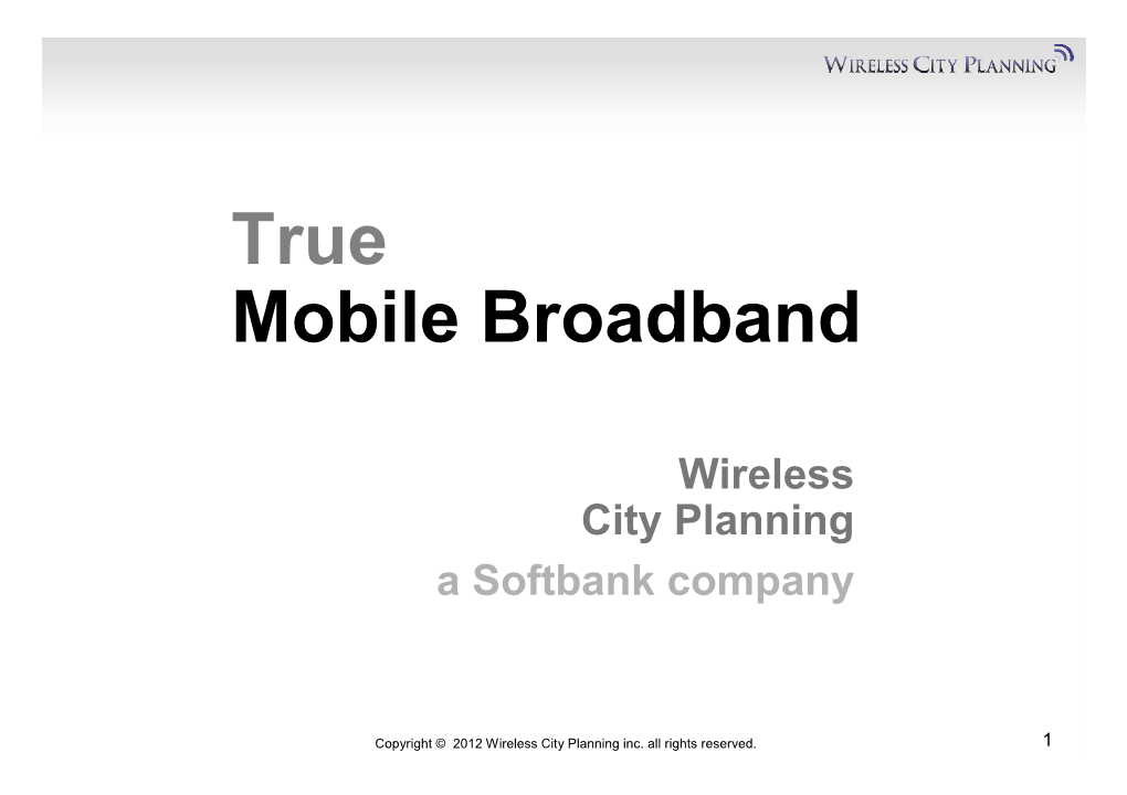 True Mobile Broadband