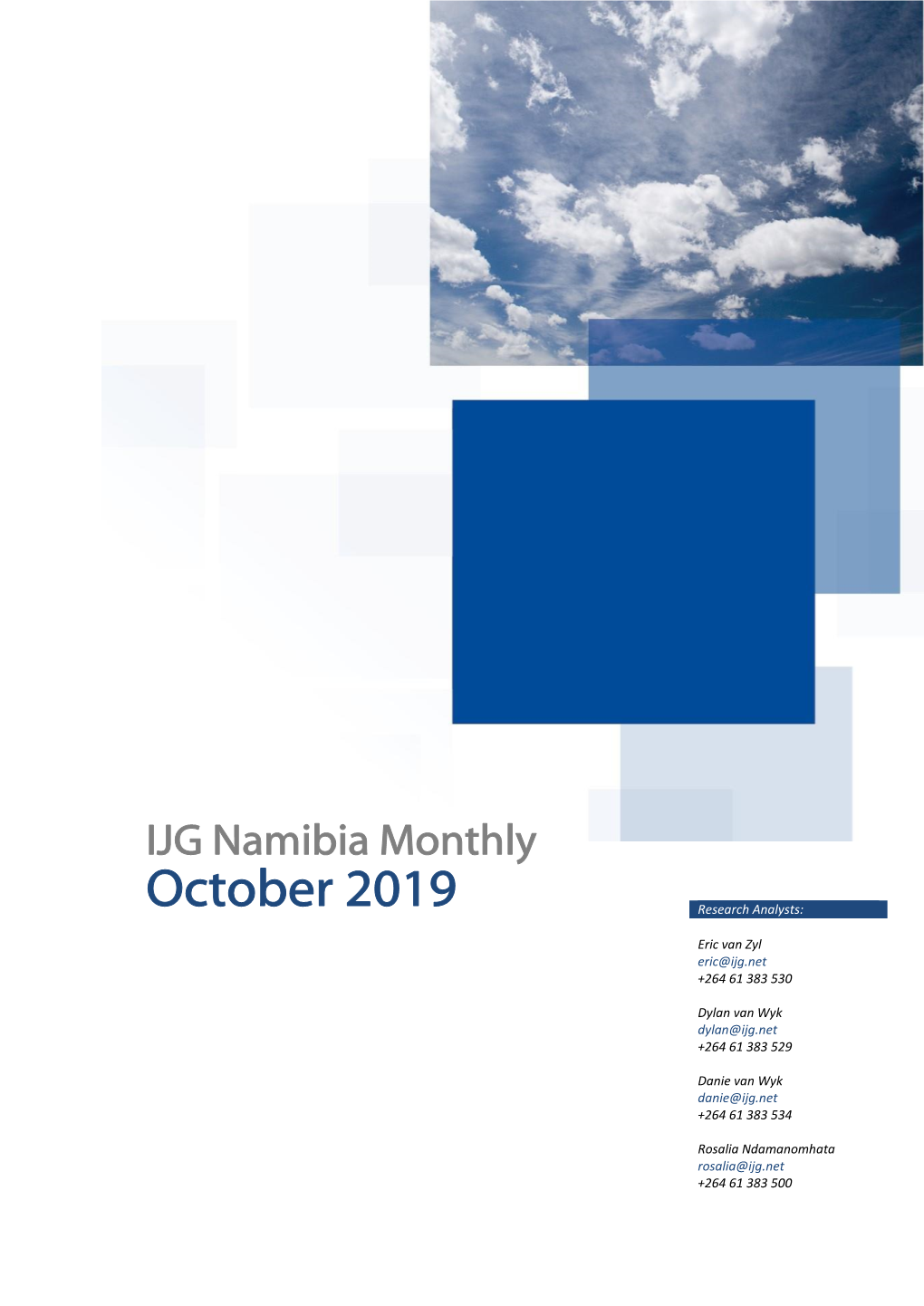 IJG Namibia Monthly