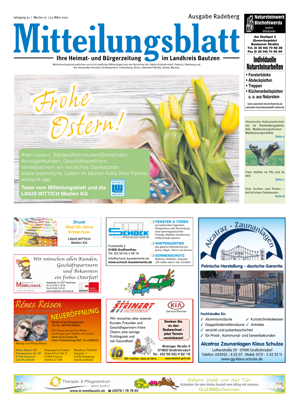 Mitteilungsblatt KW 12, 27.03.2021