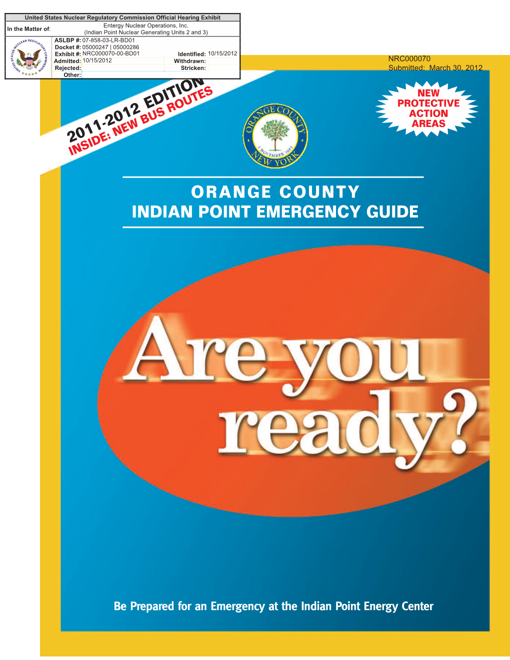 Orange County Indian Point Emergency Guide