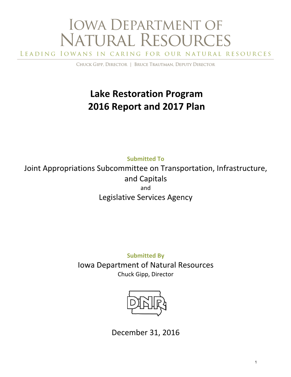 Lake Restoration Report