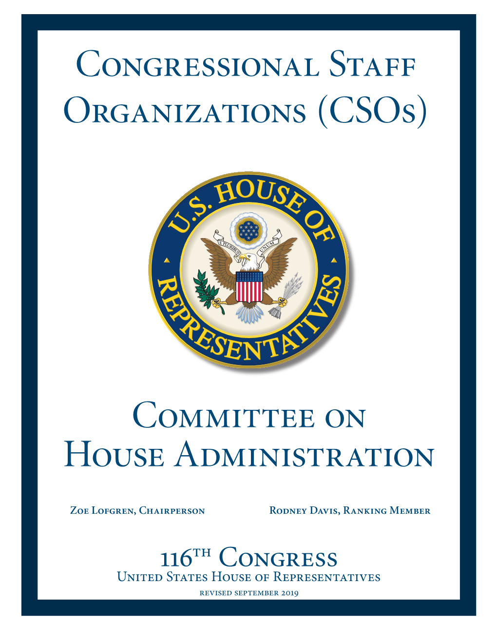 Congressional Staff Organizations (Csos)