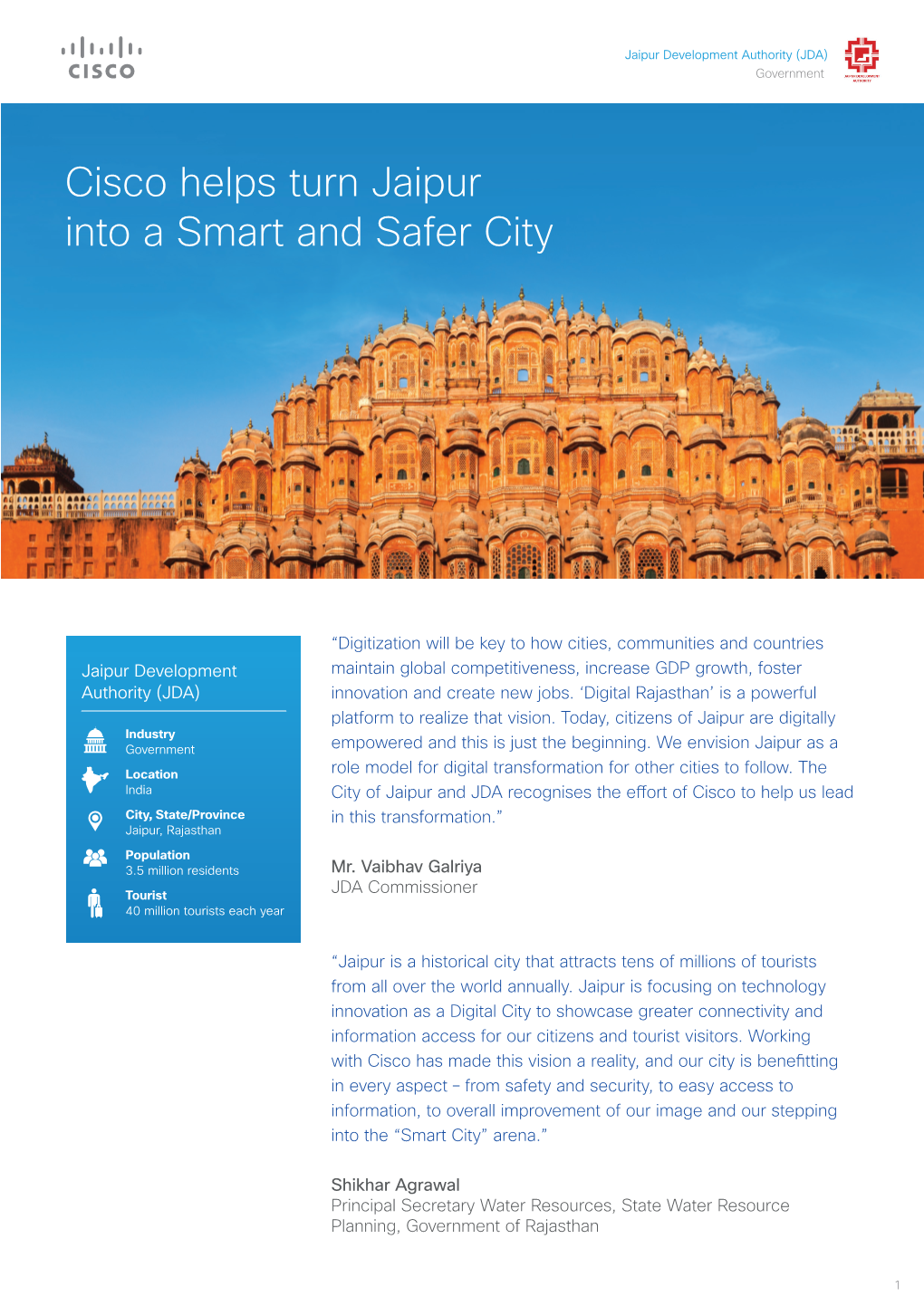 Cisco Helps Turn Jaipur Into a Smart and Safer City