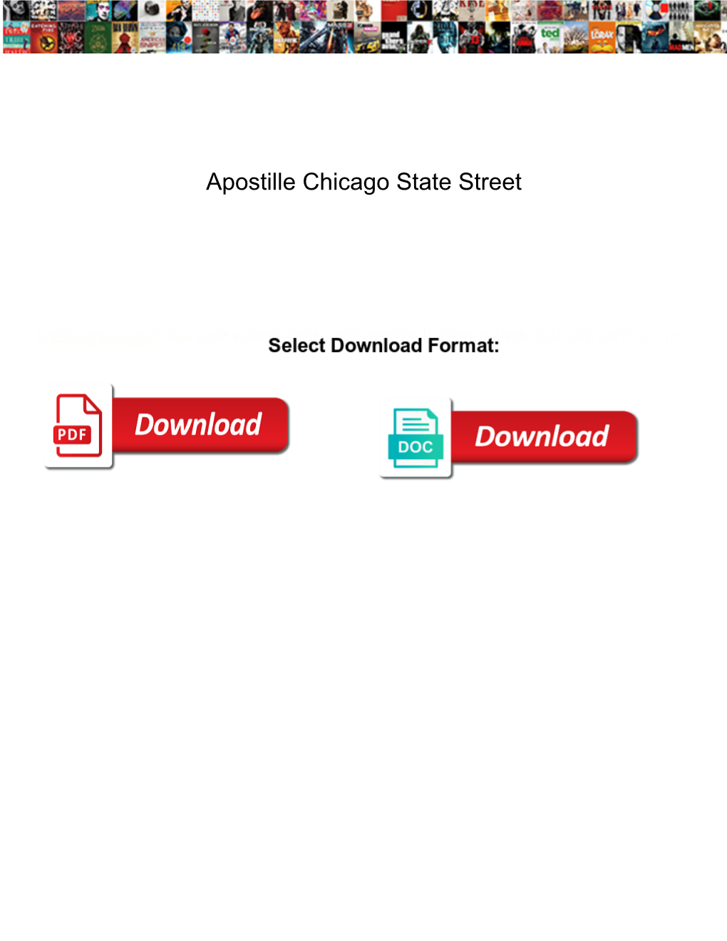 Apostille Chicago State Street