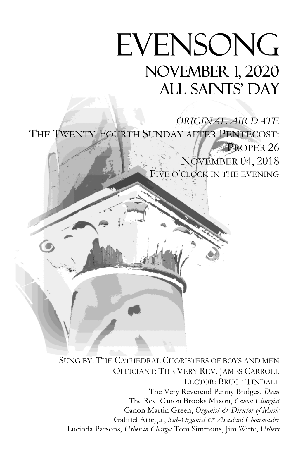 EVENSONG November 1, 2020 All Saints’ Day