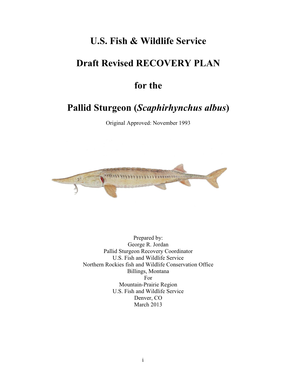 U.S. Fish & Wildlife Service Draft Revised RECOVERY PLAN for The