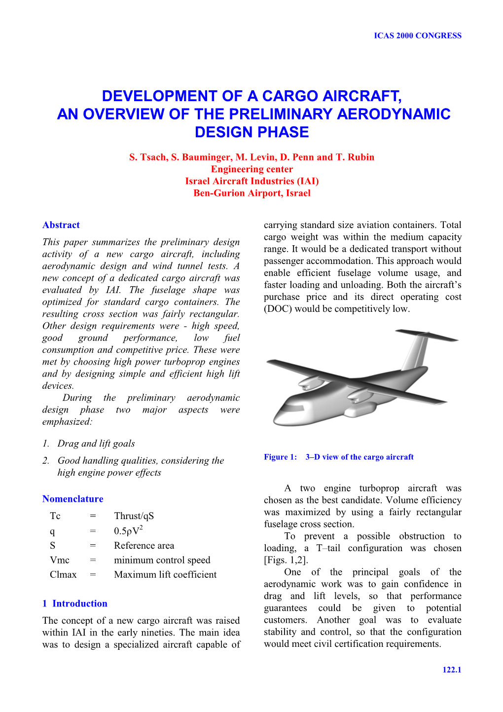 Development of a Cargo Aircraft, an Overview of the Preliminary Aerodynamic Design Phase