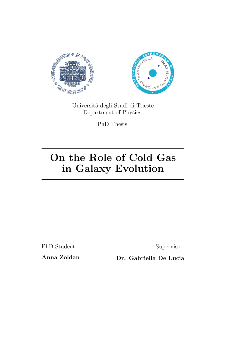 On the Role of Cold Gas in Galaxy Evolution