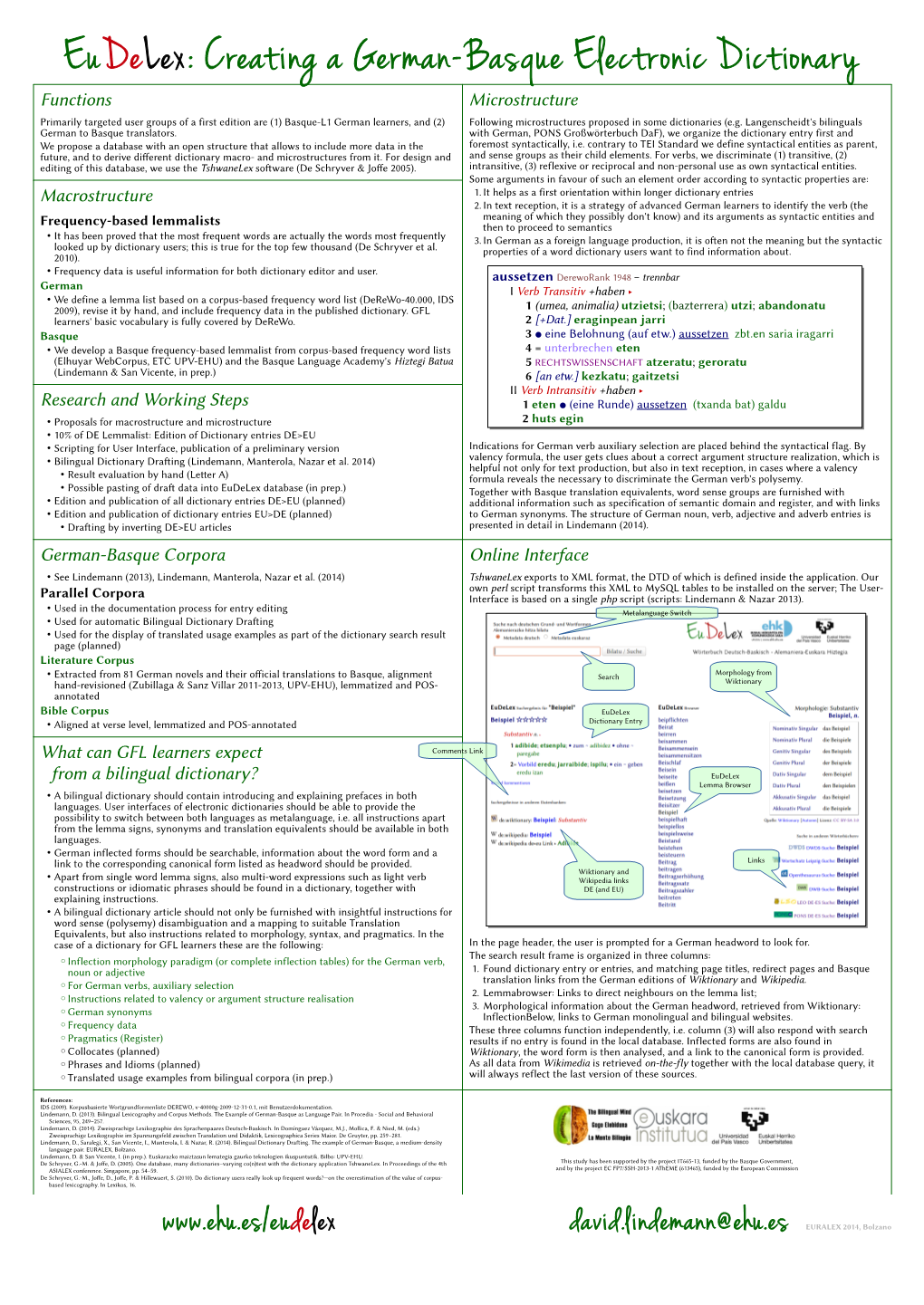 Eudelex: Creating a German-Basque Electronic Dictionary