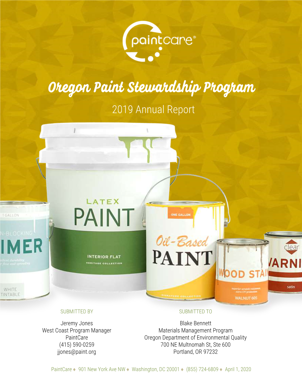 Oregon Paint Stewardship Program 2019 Annual Report