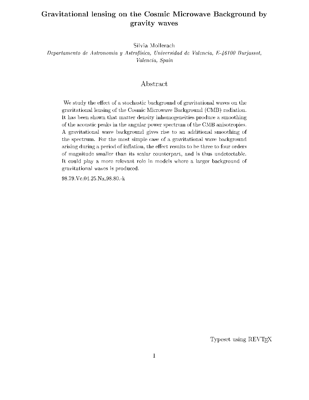 Gravitational Lensing on the Cosmic Microwave Background by Gravity