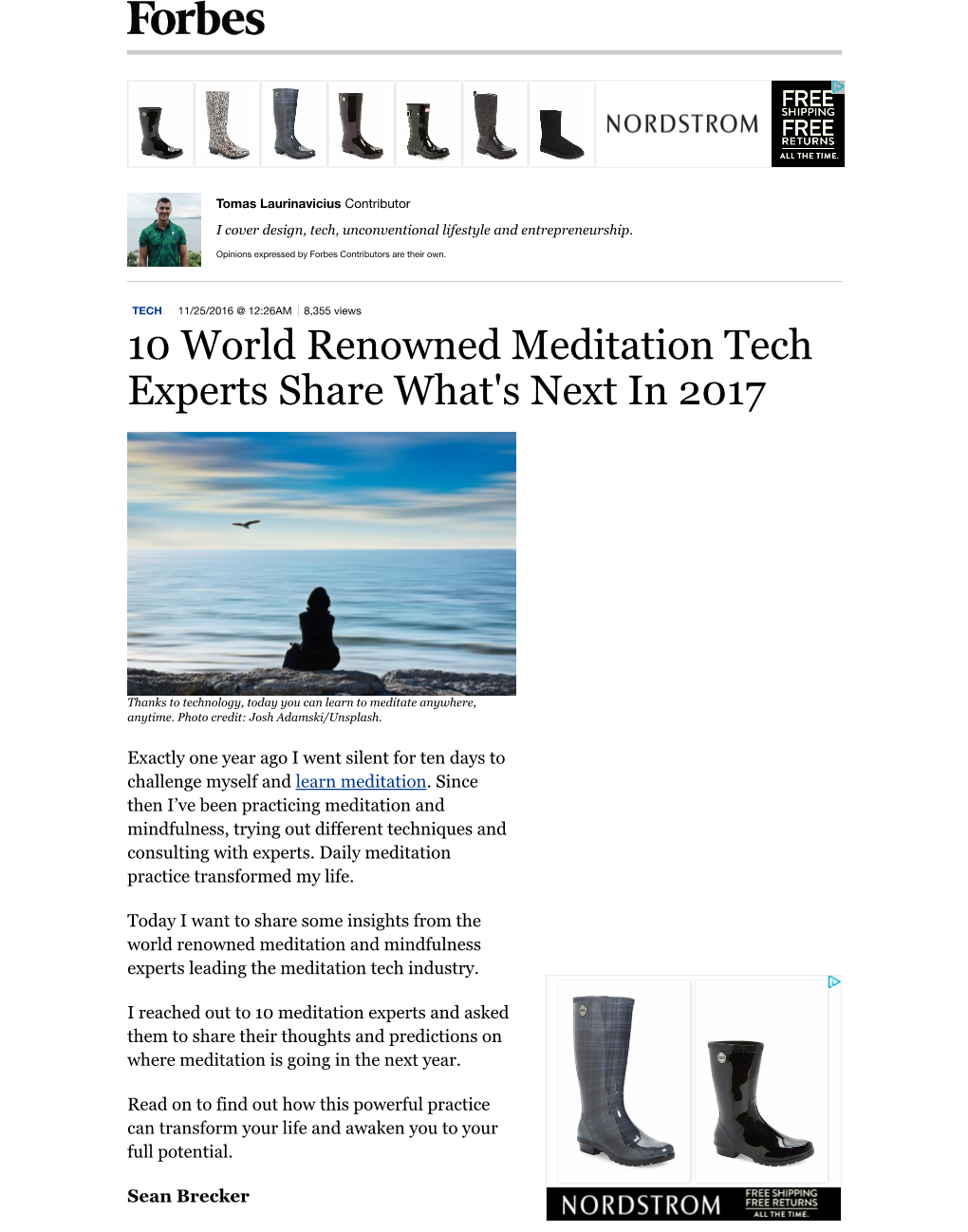 10 World Renowned Meditation Tech Experts Share What's Next in 2017