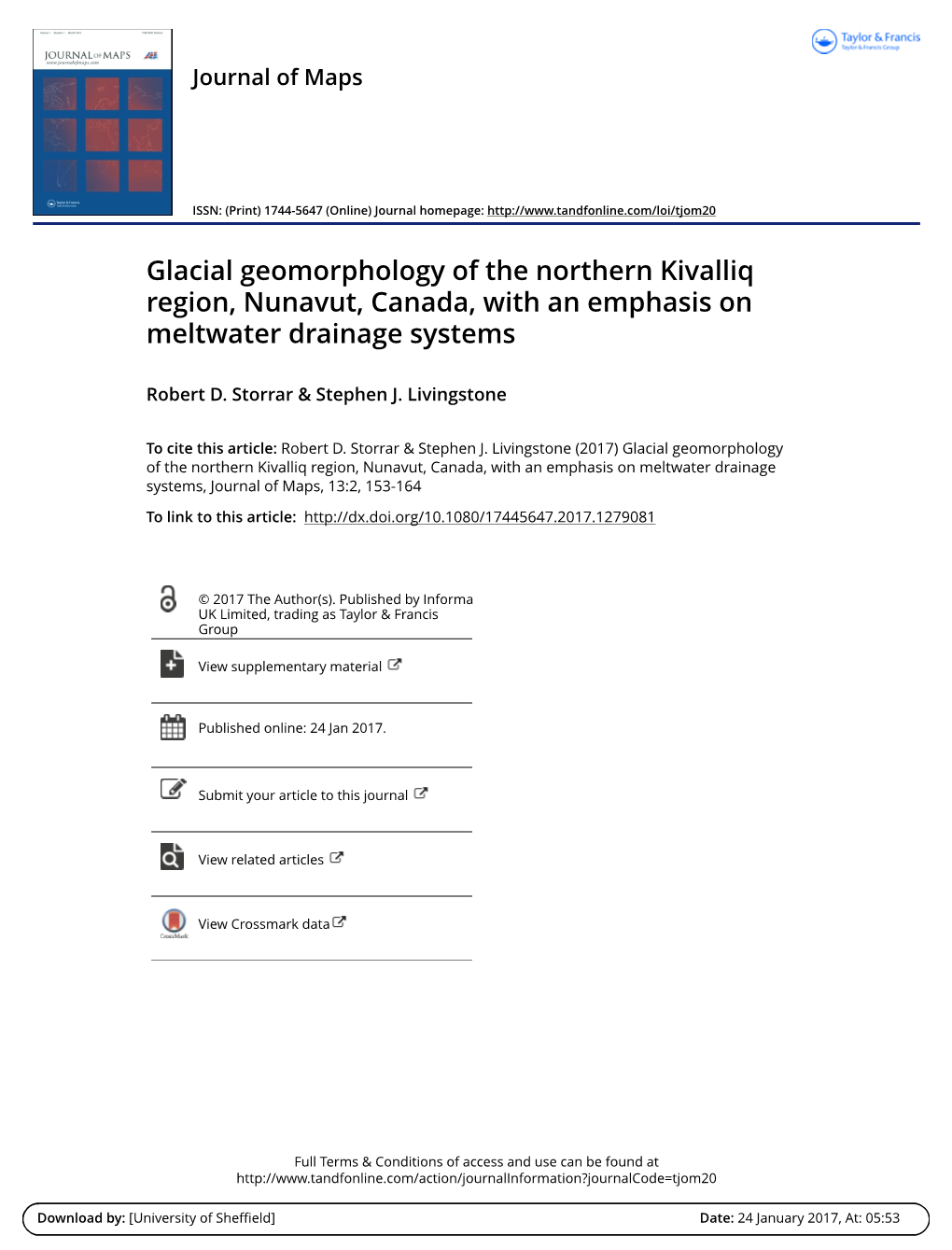 Glacial Geomorphology of the Northern Kivalliq Region, Nunavut, Canada, with an Emphasis on Meltwater Drainage Systems