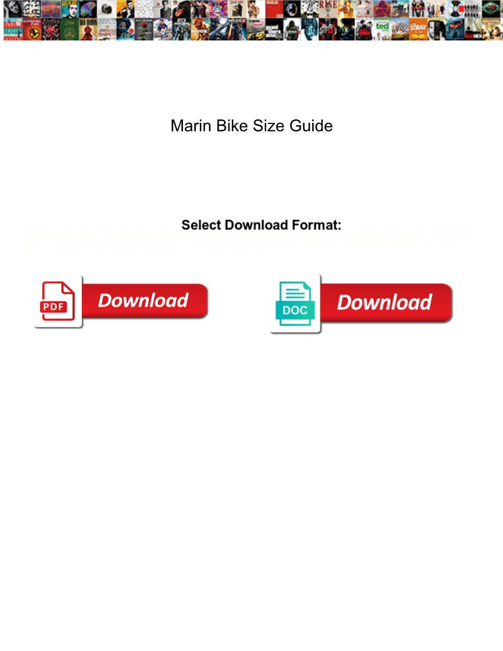 Marin Bike Size Guide