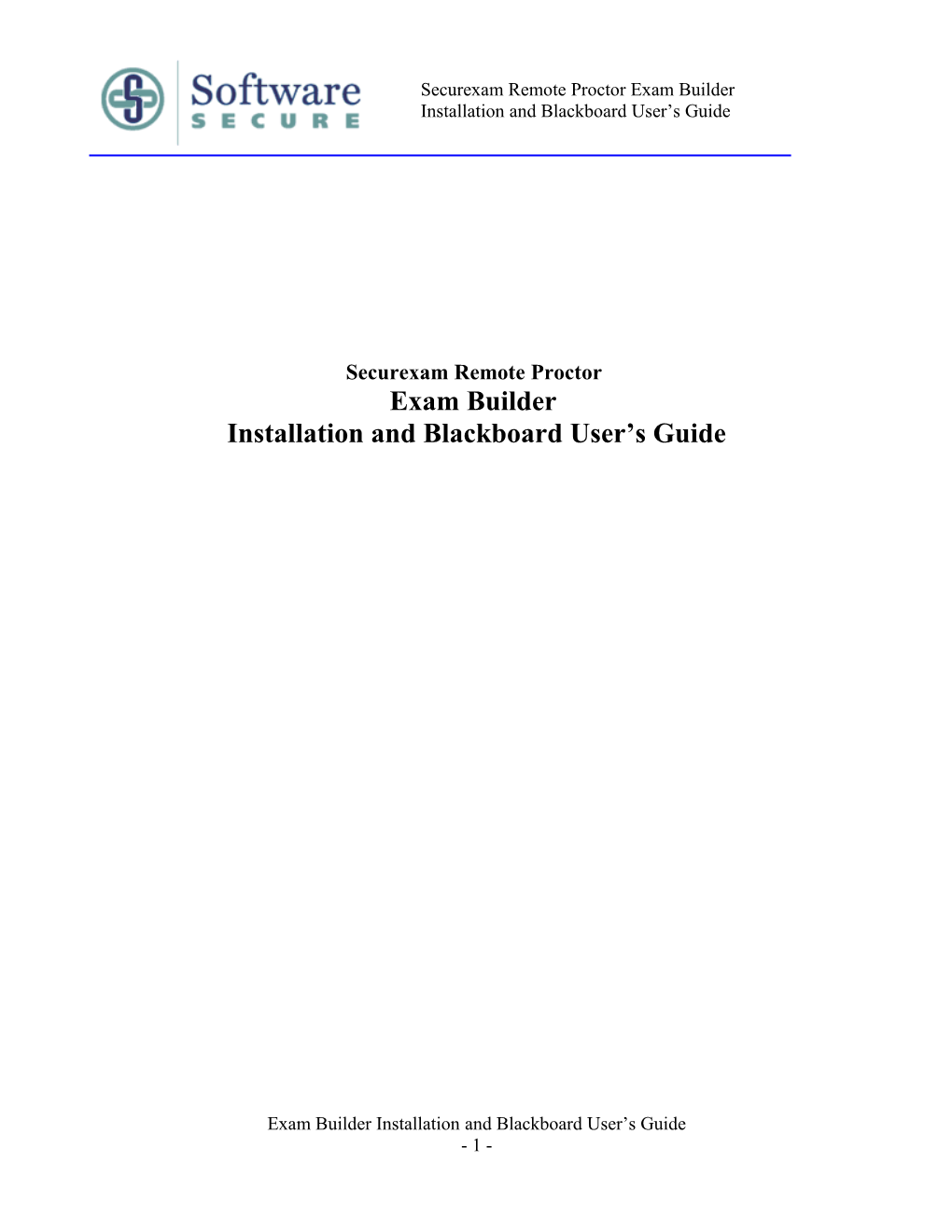 Installation and Blackboard User S Guide