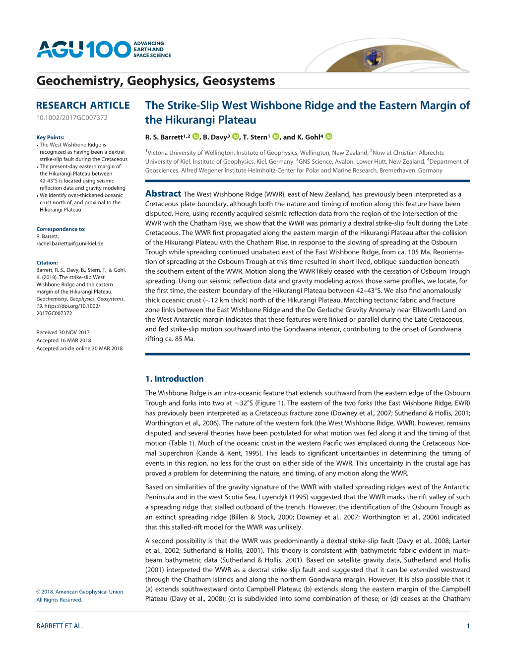 Geochemistry, Geophysics, Geosystems