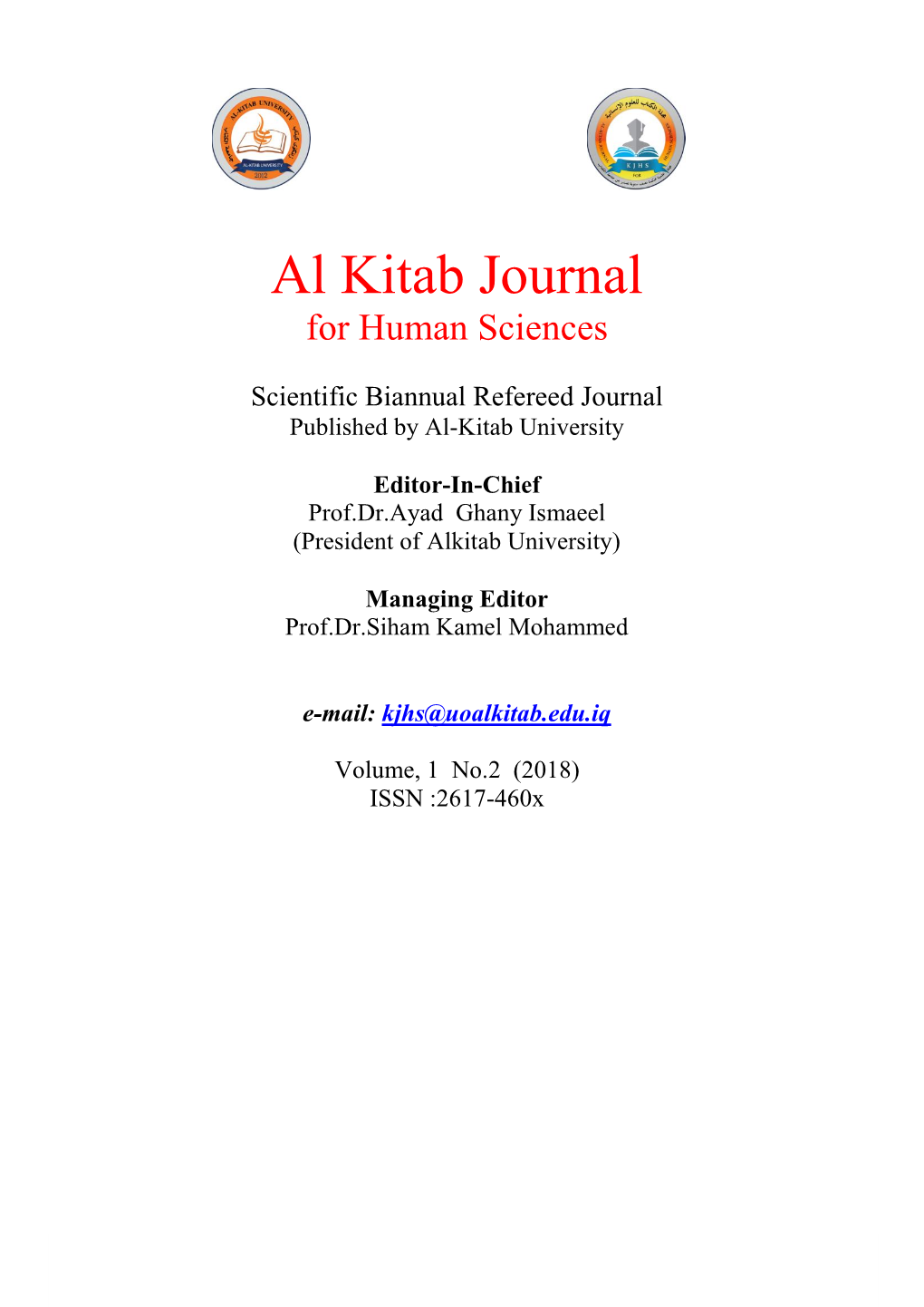 Al Kitab Journal for Human Sciences