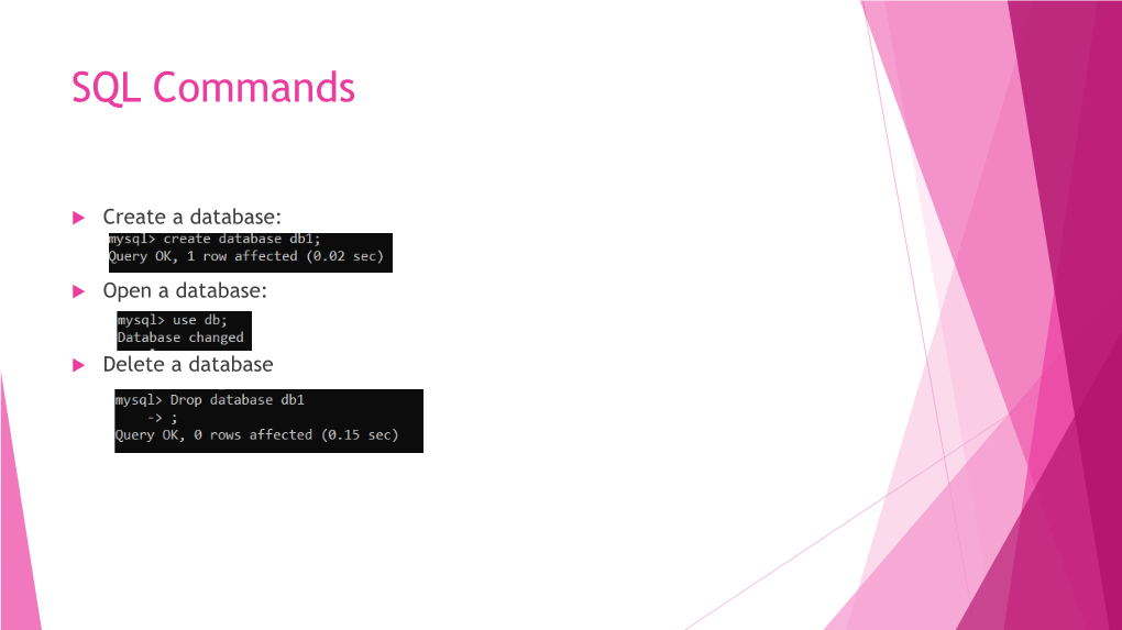 SQL Commands