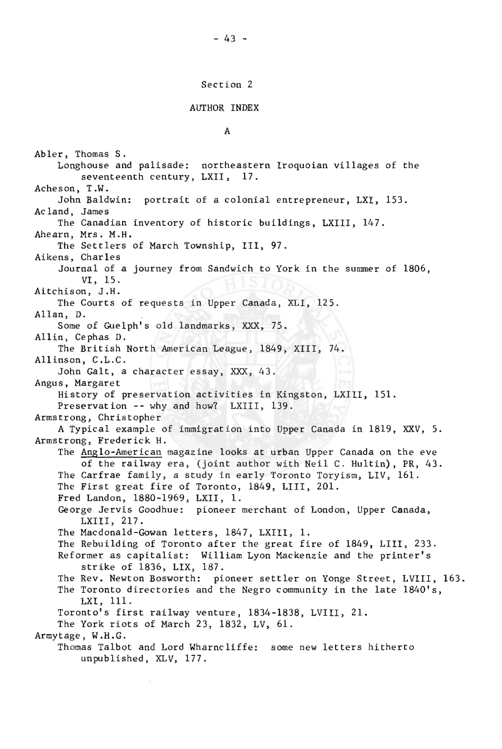 Section 2 AUTHOR INDEX Abler, Thomas