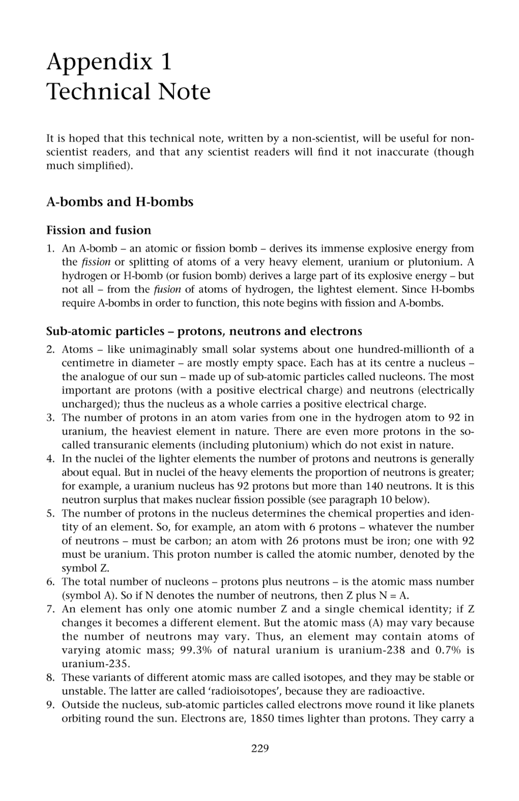 Appendix 1 Technical Note