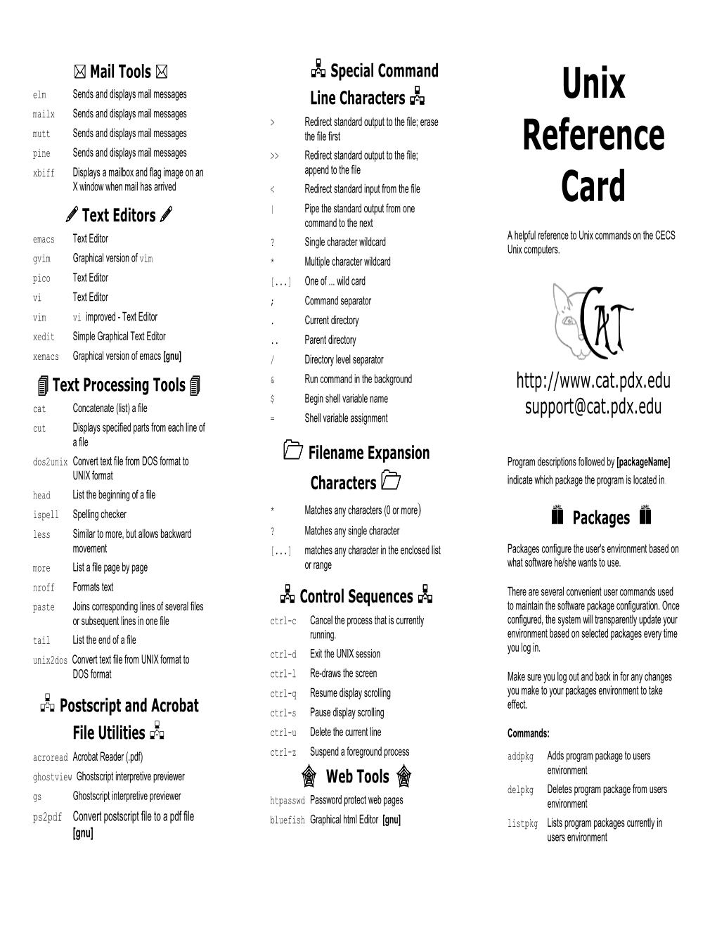 UNIX Commands Reference