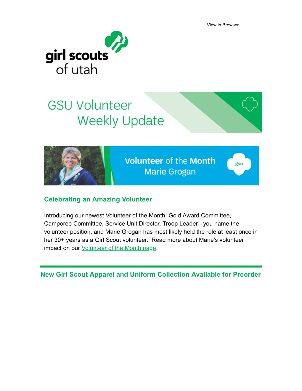 Celebrating an Amazing Volunteer New Girl Scout Apparel And